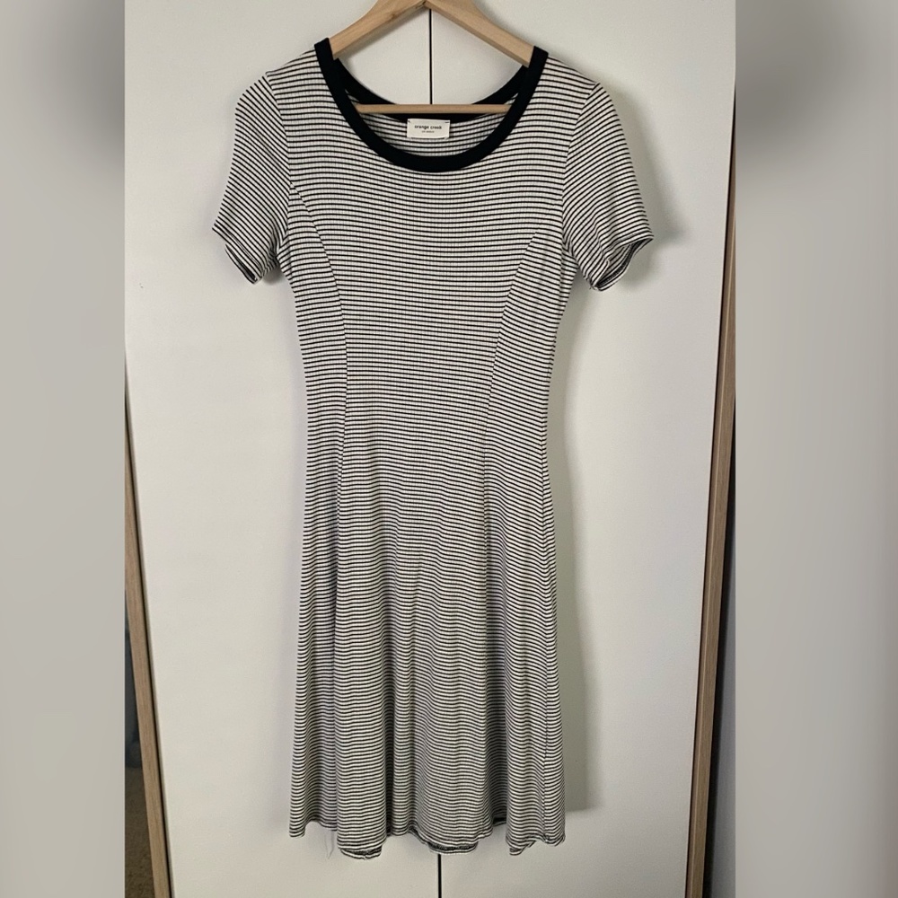 Black/white stripe dress